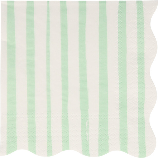Mint Stripe Small Napkins