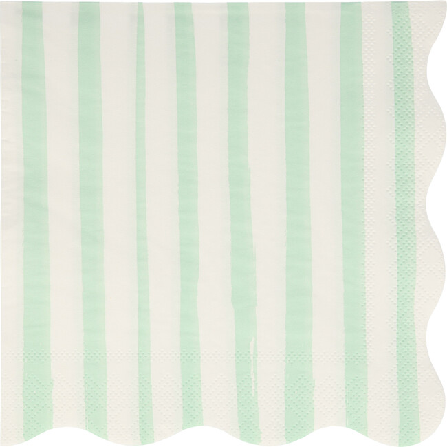 Mint Stripe Large Napkins