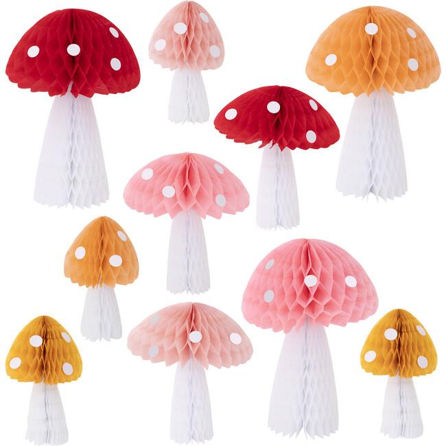 Honeycomb Toadstool Decorations