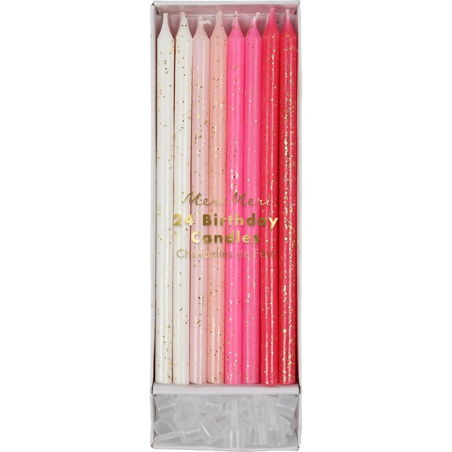 Glitter Candles, Pink