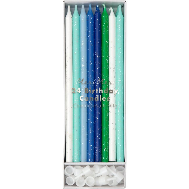 Glitter Candles, Blue