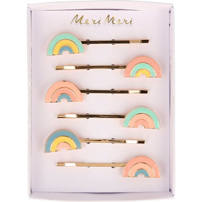 Enamel Rainbow Hair Slides