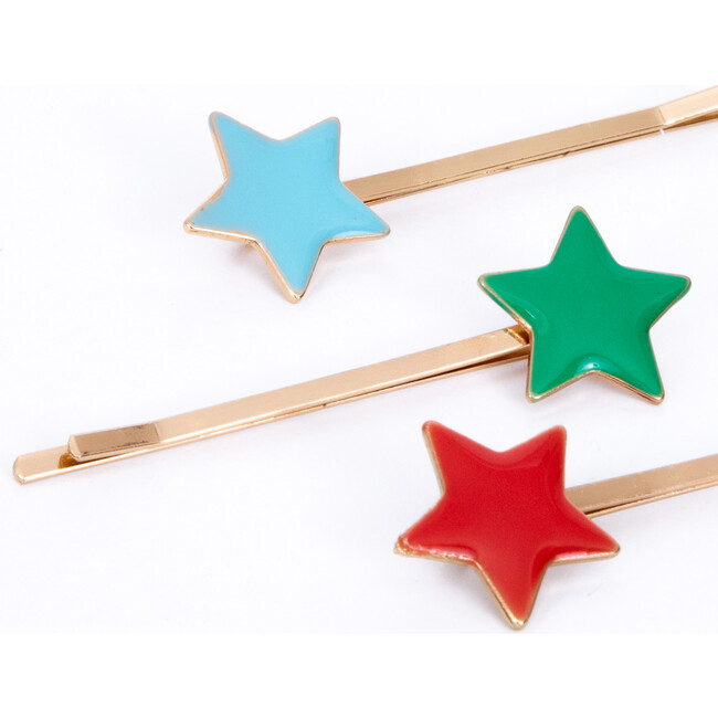 Enamel Star Hair Slides - Hair Accessories - 3