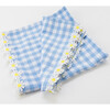 Daisy Gingham Cloth Napkins, Blue - Tabletop - 4 - thumbnail