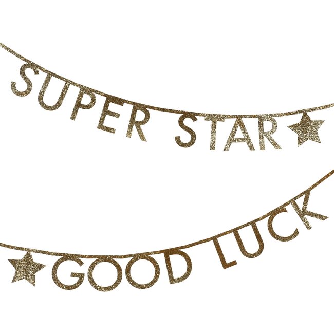 Gold Glitter Letter Garland Kit - Garlands - 1