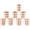 Burnt Orange Gingham Cups - Party - 1 - thumbnail