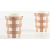 Burnt Orange Gingham Cups - Party - 2 - thumbnail