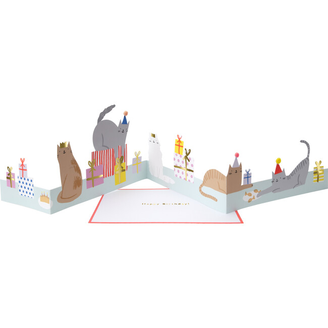 Cat Party Concertina Card
