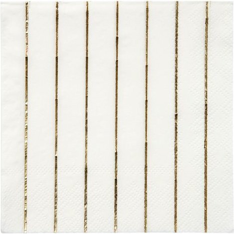 Gold Striped Small Napkins