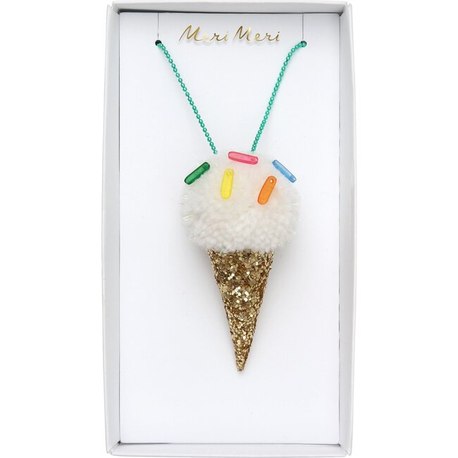Ice Cream Pompom Necklace - Necklaces - 4