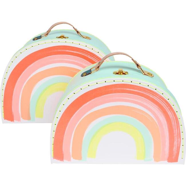 Set of 2 Rainbow Suitcases