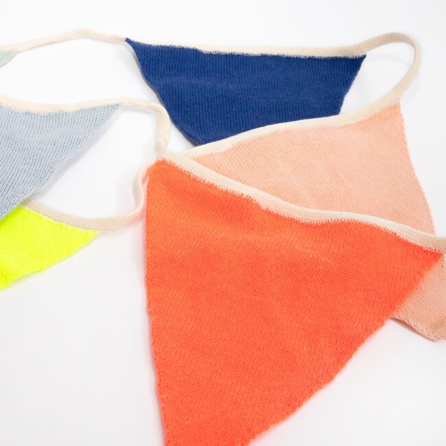 Multicolor Knitted Flag Bunting