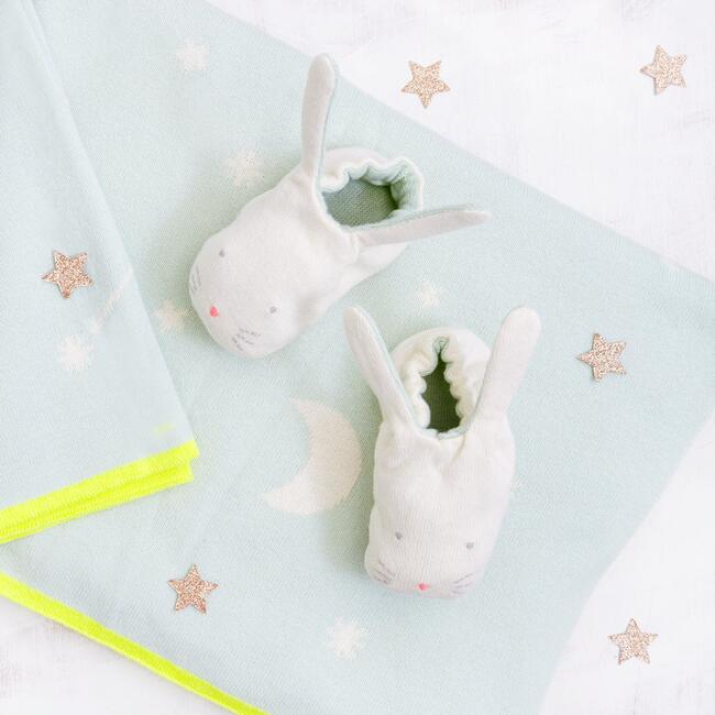 Bunny Baby Booties, Mint - Booties - 3