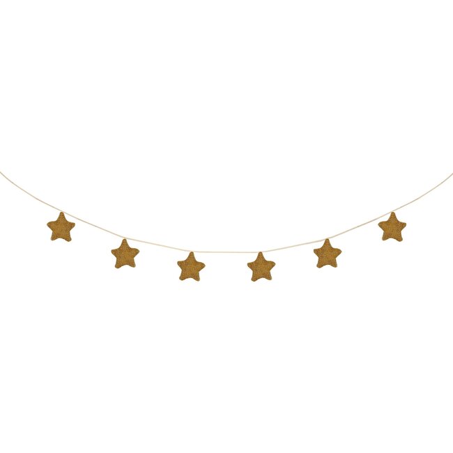 Gold Knitted Star Garland - Wall Décor - 4