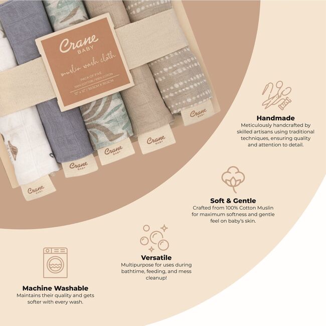 Cove 5-pc. Cotton Baby Washcloth Set (Sea Life)