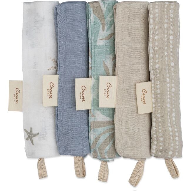 Cove 5-pc. Cotton Baby Washcloth Set (Sea Life) - Washcloths & Hand Towels - 6
