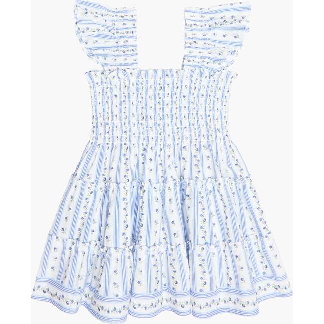 The Tiny Ellie Nap Dress - Blue Petal Stripe