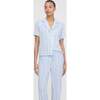 The Marina Pajama Set - Blue Petal Stripe - Pajamas - 2