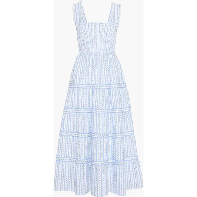 The Kimmy Nap Dress, Blue Petal Stripe