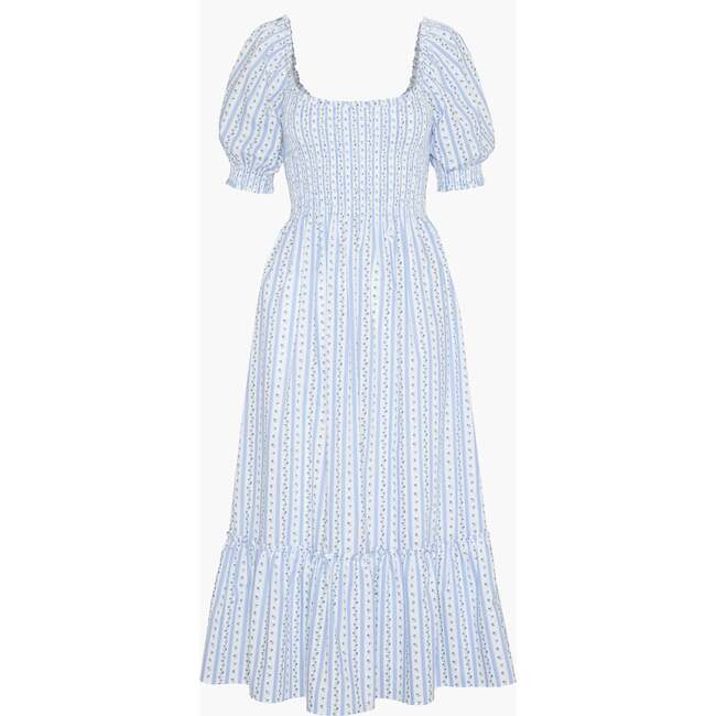 The Louisa Nap Dress, Blue Petal Stripe