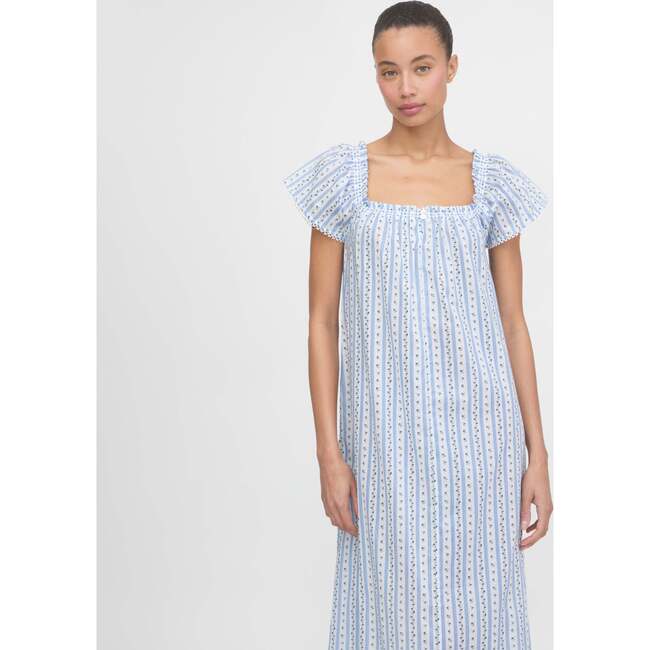The Therese Nightgown - Blue Petal Stripe - Nightgowns - 3