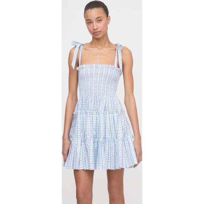 The Ribbon Charlotte Nap Dress - Blue Petal Stripe - Dresses - 3