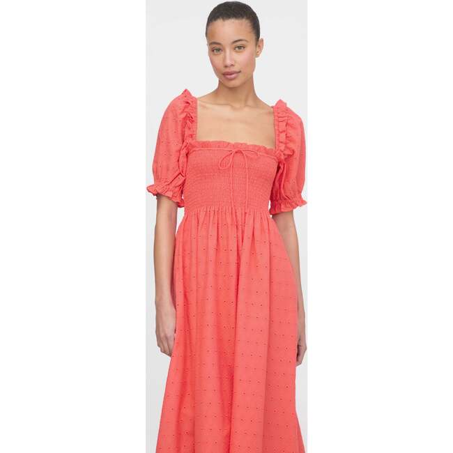 The Scarlett Nap Dress, Coral Daisy Broderie - Dresses - 4