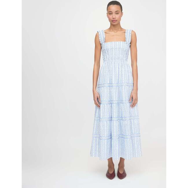The Kimmy Nap Dress, Blue Petal Stripe