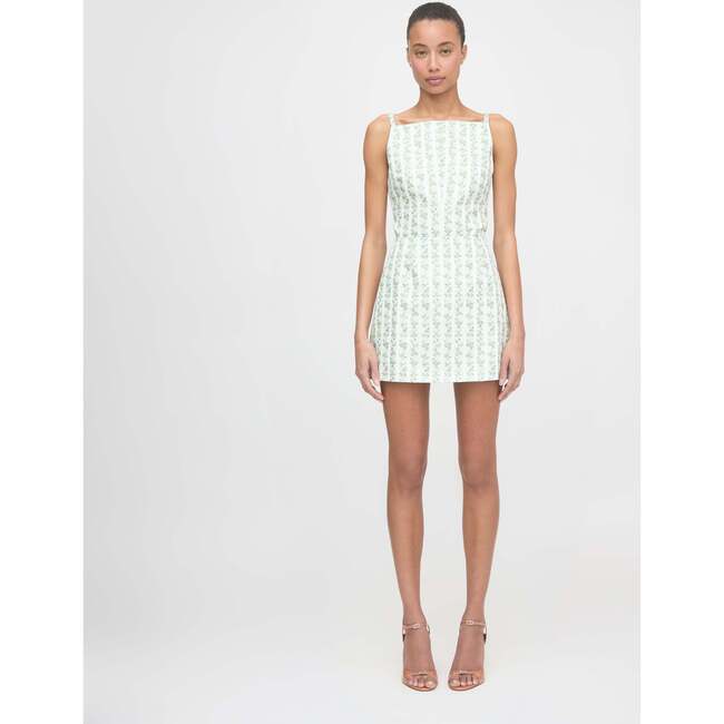 The Hallie Skirt - Brocade Vine Stripe