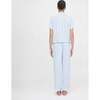 The Marina Pajama Set - Blue Petal Stripe - Pajamas - 5