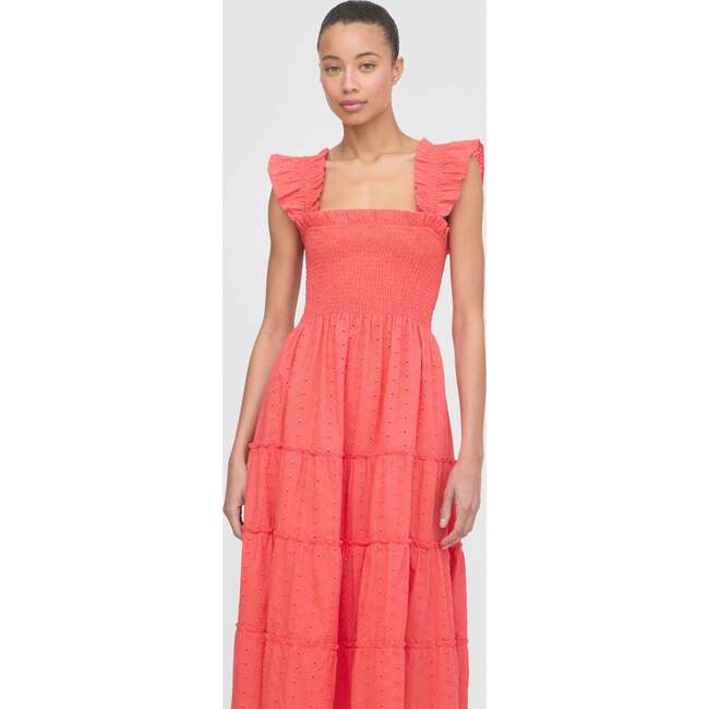 The Ellie Nap Dress, Coral Daisy Broderie