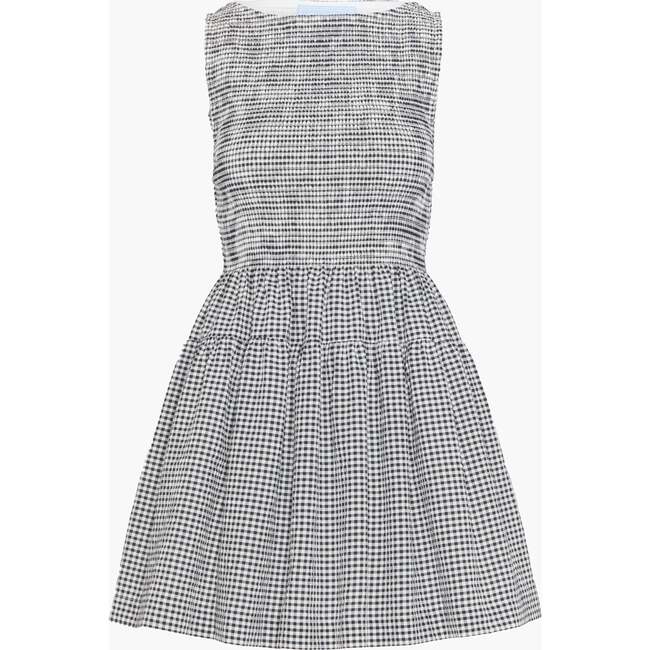 The Cosima Mini Nap Dress - Black/Sand Gingham