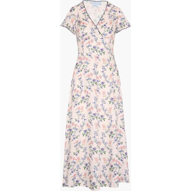 The Brie Dress - Scallop Bow Chintz Pink