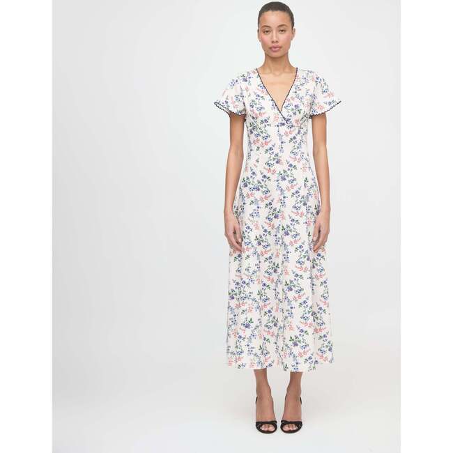 The Brie Dress - Scallop Bow Chintz Pink