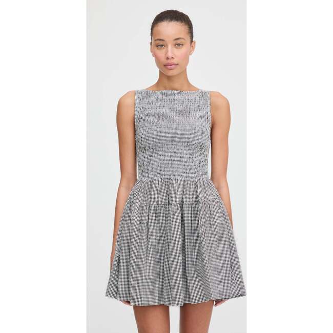 The Cosima Mini Nap Dress - Black/Sand Gingham - Dresses - 3