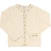 Wildflower Embroidered Openwork Detail Cotton Cardigan, Cream - Cardigans - 1 - thumbnail