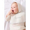 Whale Hand Embroidered Scallop Edge Square Bib, Blue - Bibs - 2 - thumbnail