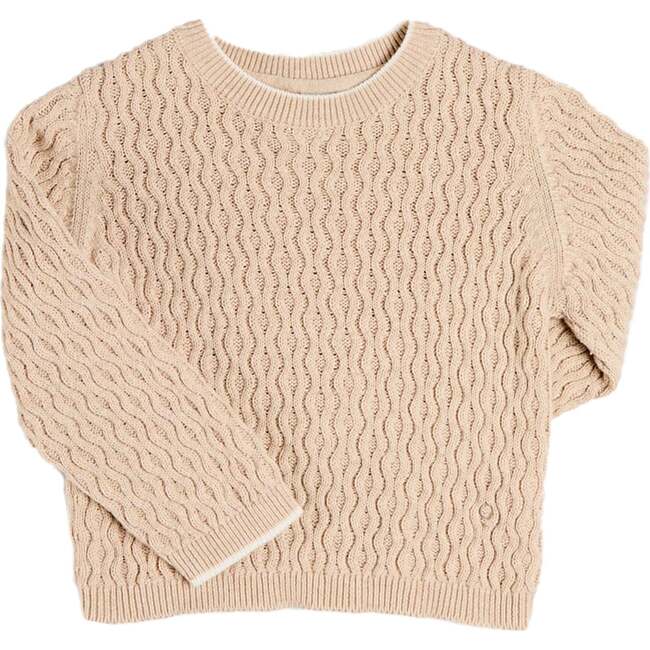 Wave Knit Jumper, Beige