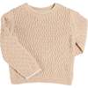 Wave Knit Jumper, Beige - Sweatshirts - 1 - thumbnail