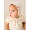 Wildflower Embroidered Bonnet, Cream - Hats - 2 - thumbnail