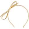 Thin Bow Hairband, Gold - Hair Accessories - 1 - thumbnail