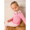 Strawberry Embroidered Jumper, Pink - Sweatshirts - 3 - thumbnail