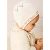 Wildflower Embroidered Bonnet, Cream - Hats - 3 - thumbnail