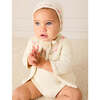 Wildflower Embroidered Bonnet, Cream - Hats - 4 - thumbnail