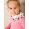 Strawberry Embroidered Jumper, Pink - Sweatshirts - 5 - thumbnail