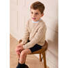 Wave Knit Jumper, Beige - Sweatshirts - 3