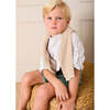 Wave Knit Jumper, Beige - Sweatshirts - 4