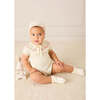 Wildflower Embroidered Knitted Romper, Cream - Rompers - 2