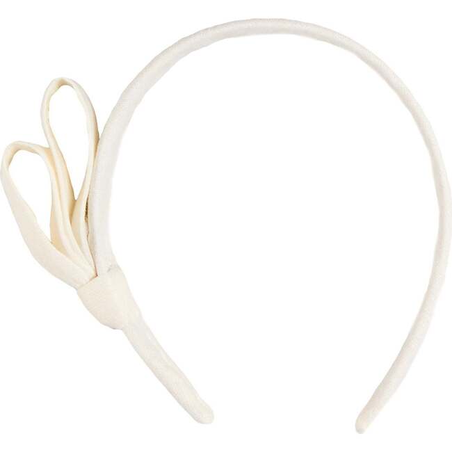 Pleated Flower Girl Hairband, Ivory