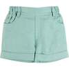 Plain Insignia Elasticated Waistband Shorts, Sage Green - Shorts - 1 - thumbnail